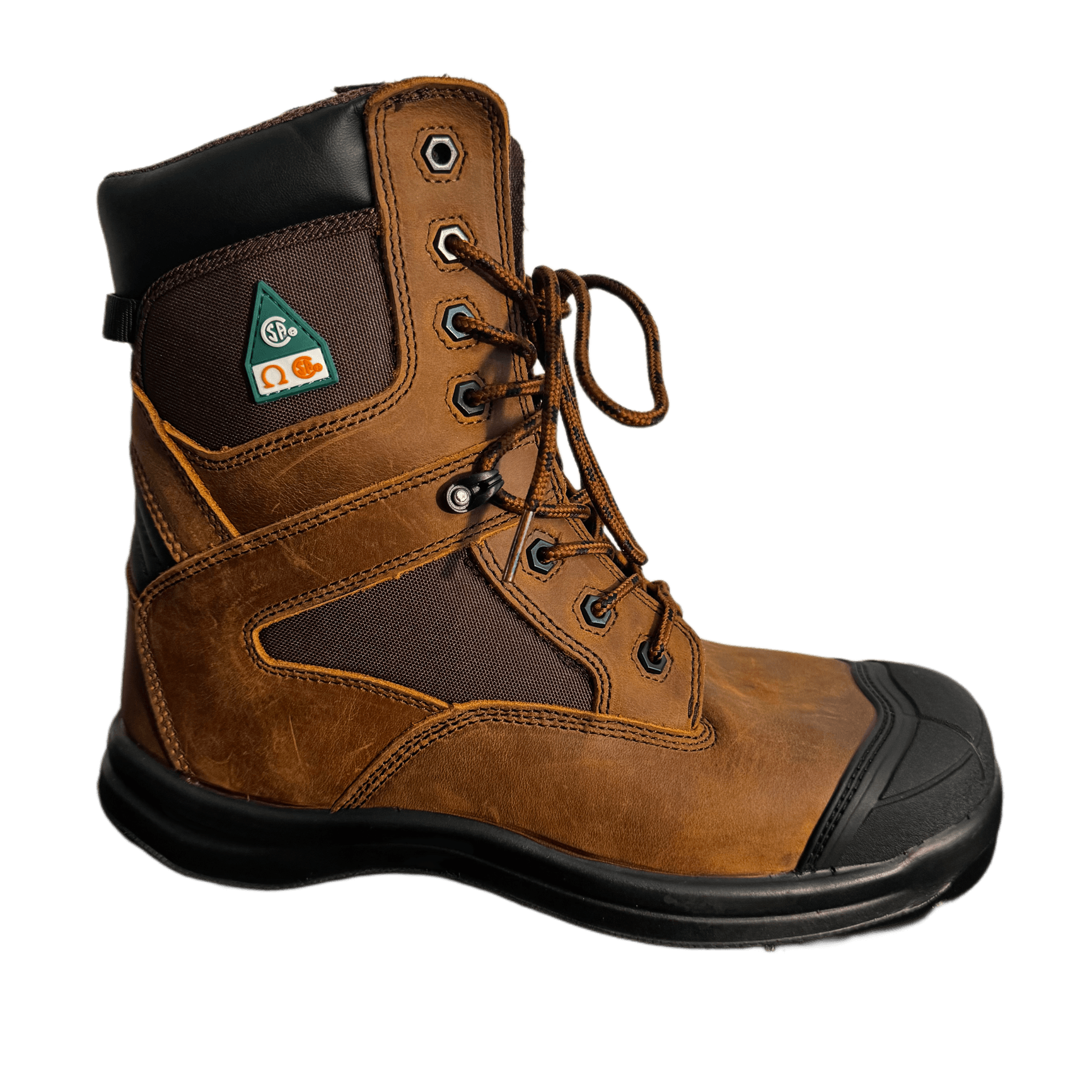 Bottes de travail robustes couleur brun Number One – Image 3