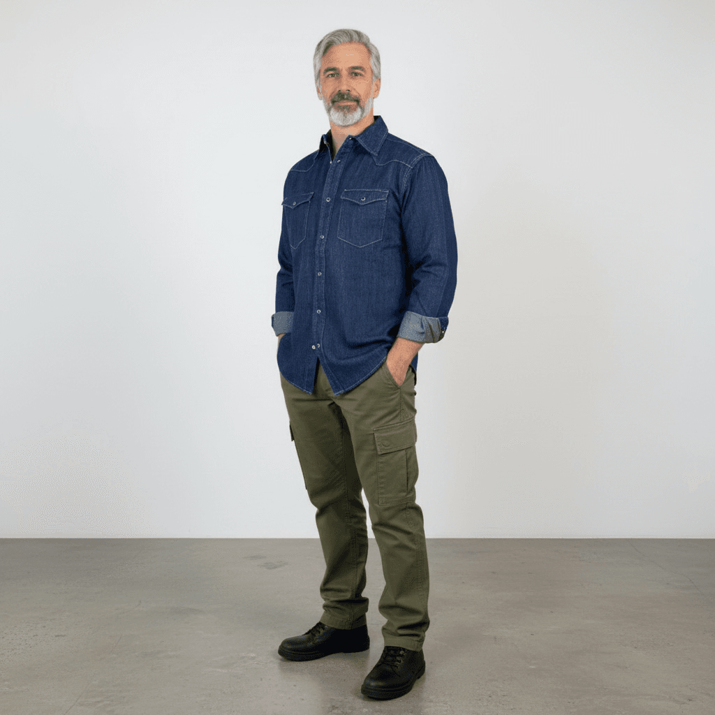 Chemise en jeans pour homme