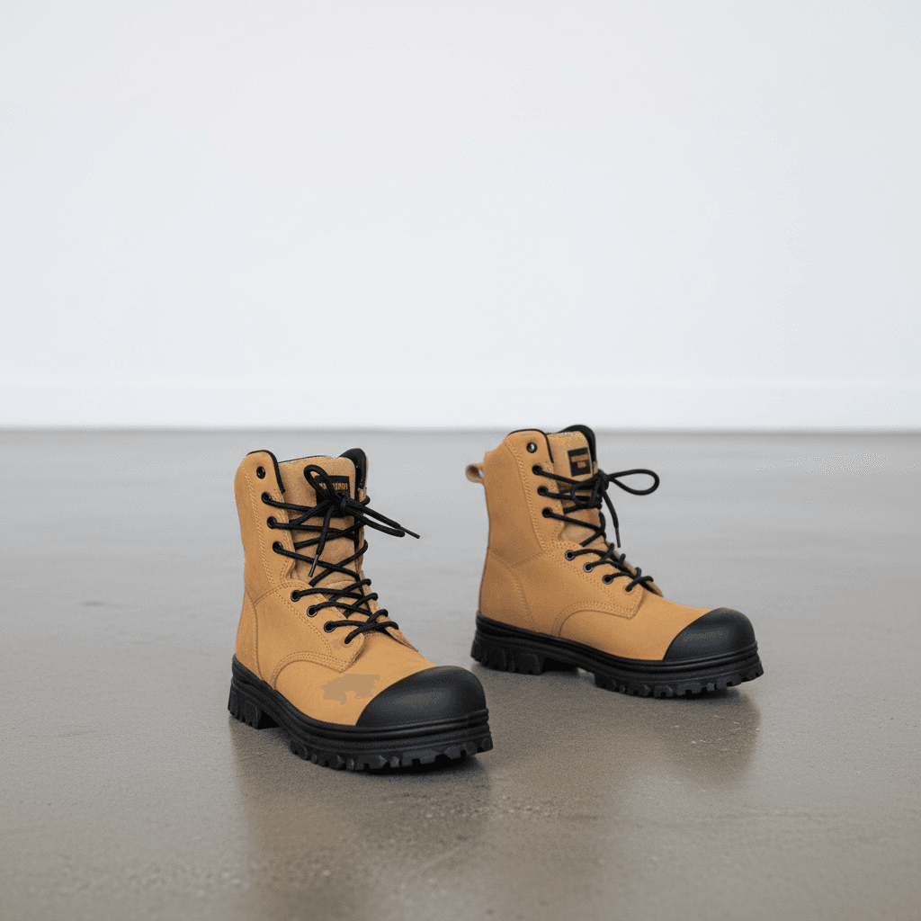 Bottes de travail robustes couleur tan Number One – Image 3