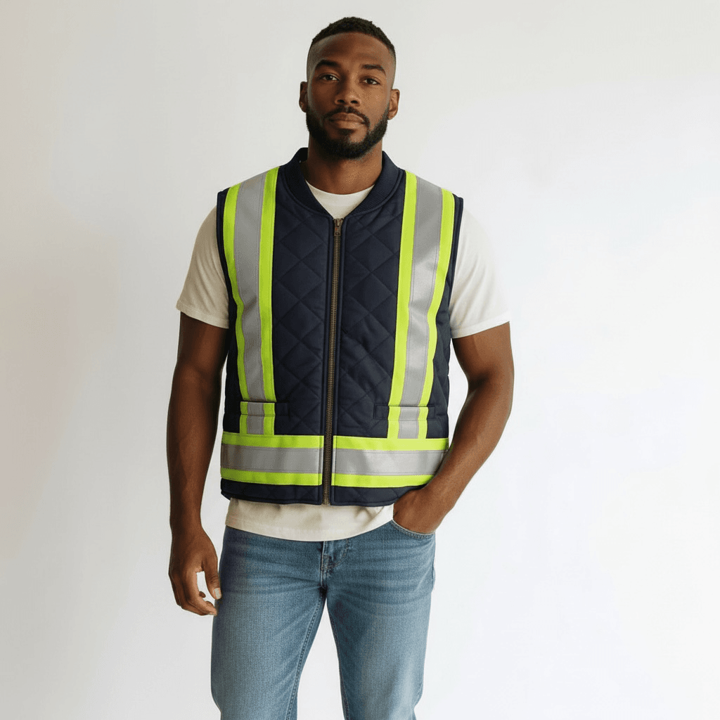 Veste sans manches matelassée bleu marine