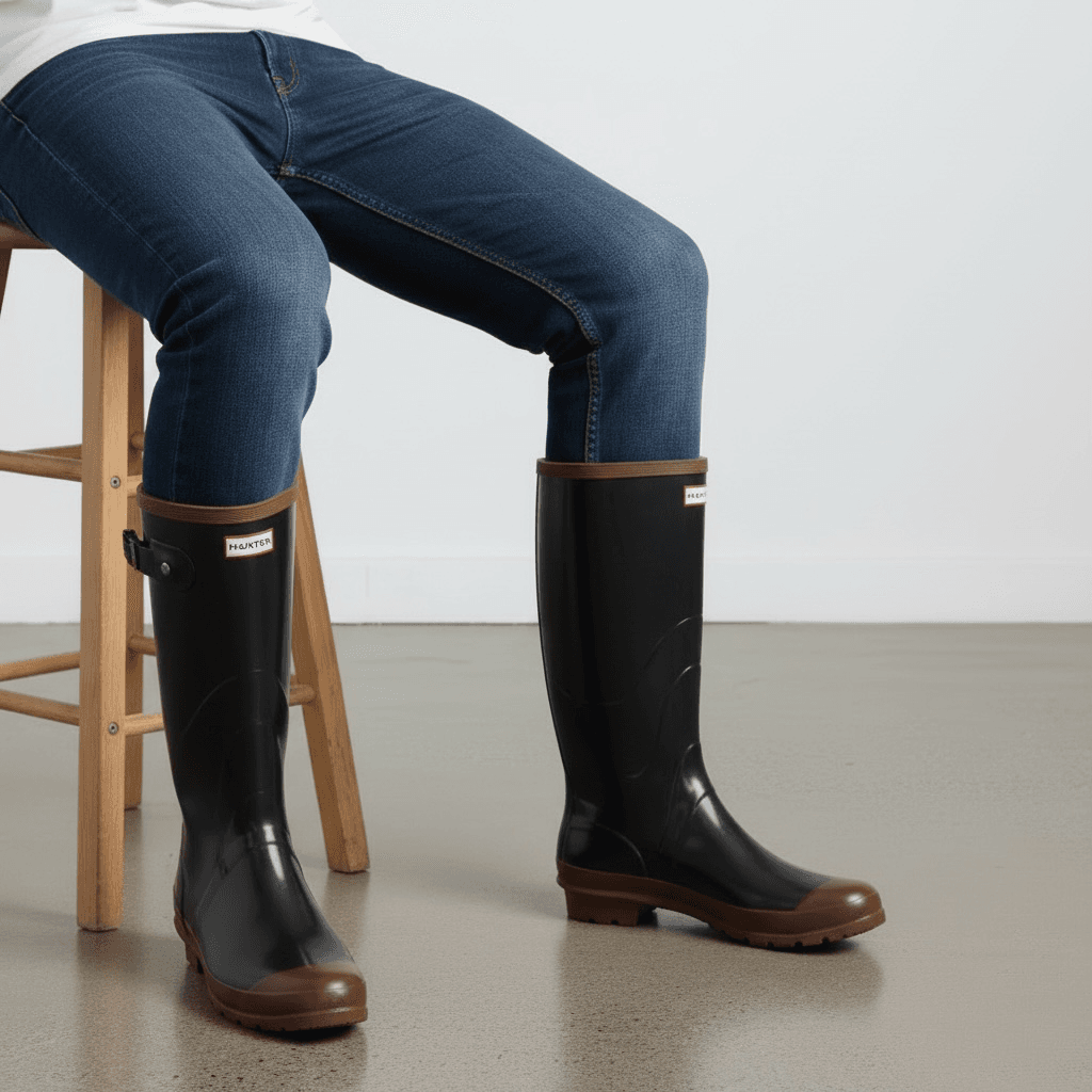 Bottes de pluie classiques résistantes pour usage quotidien
