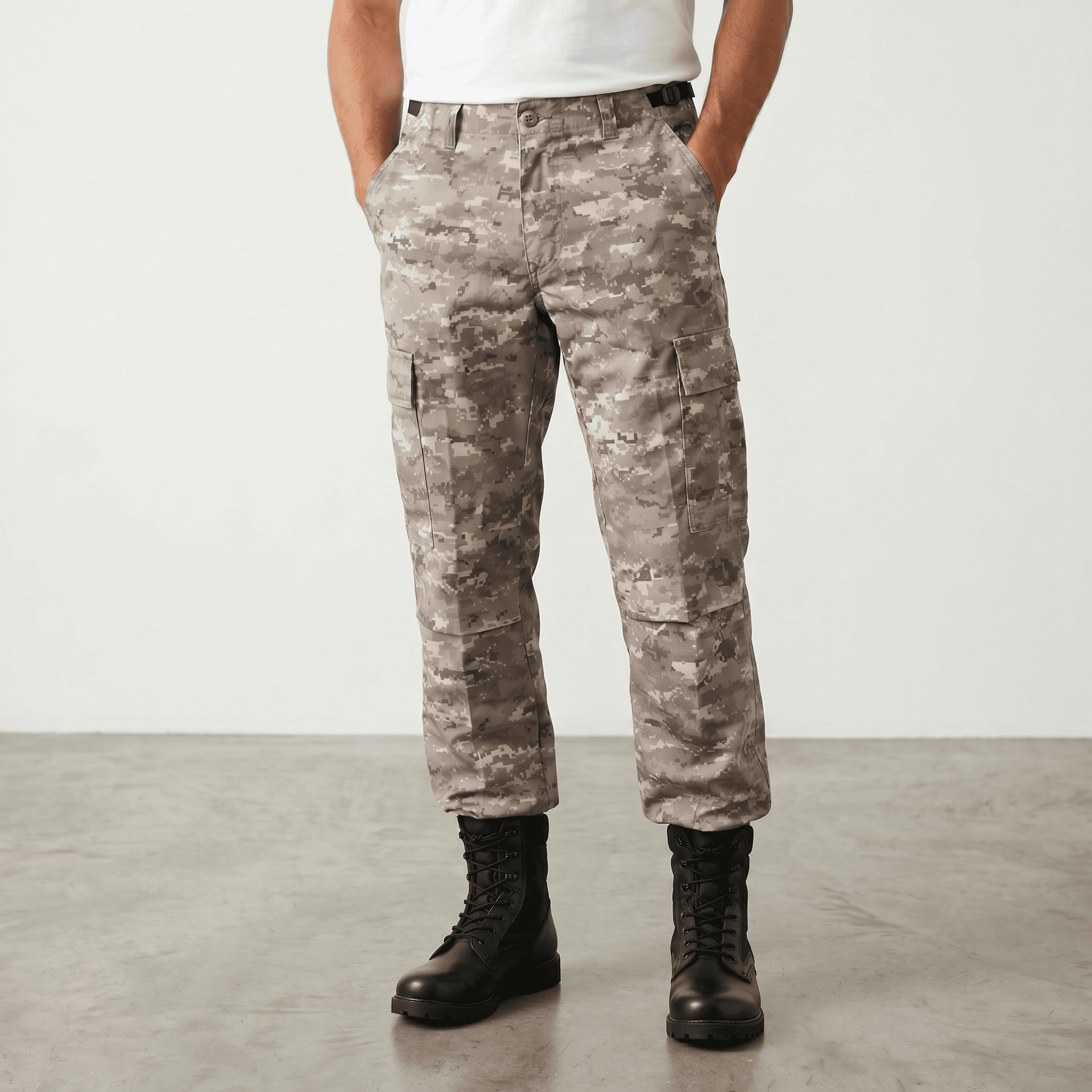 Pantalon imprimé digital cargo couleur variée