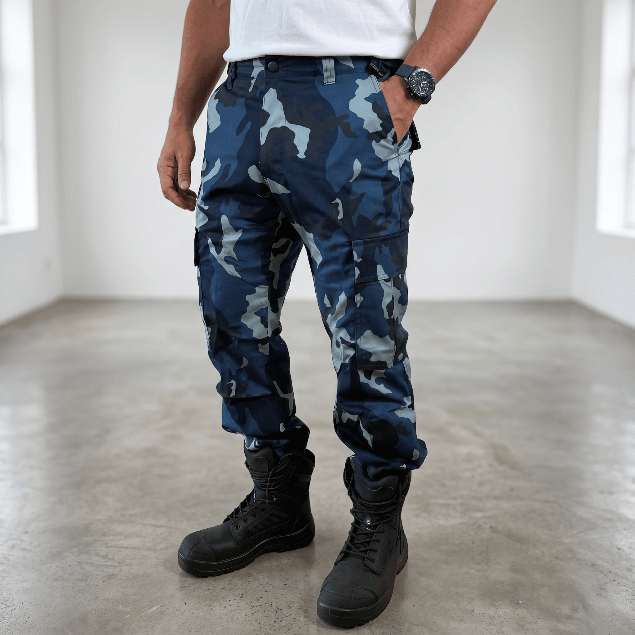 Pantalon cargo camouflage à couleurs variées – Image 6