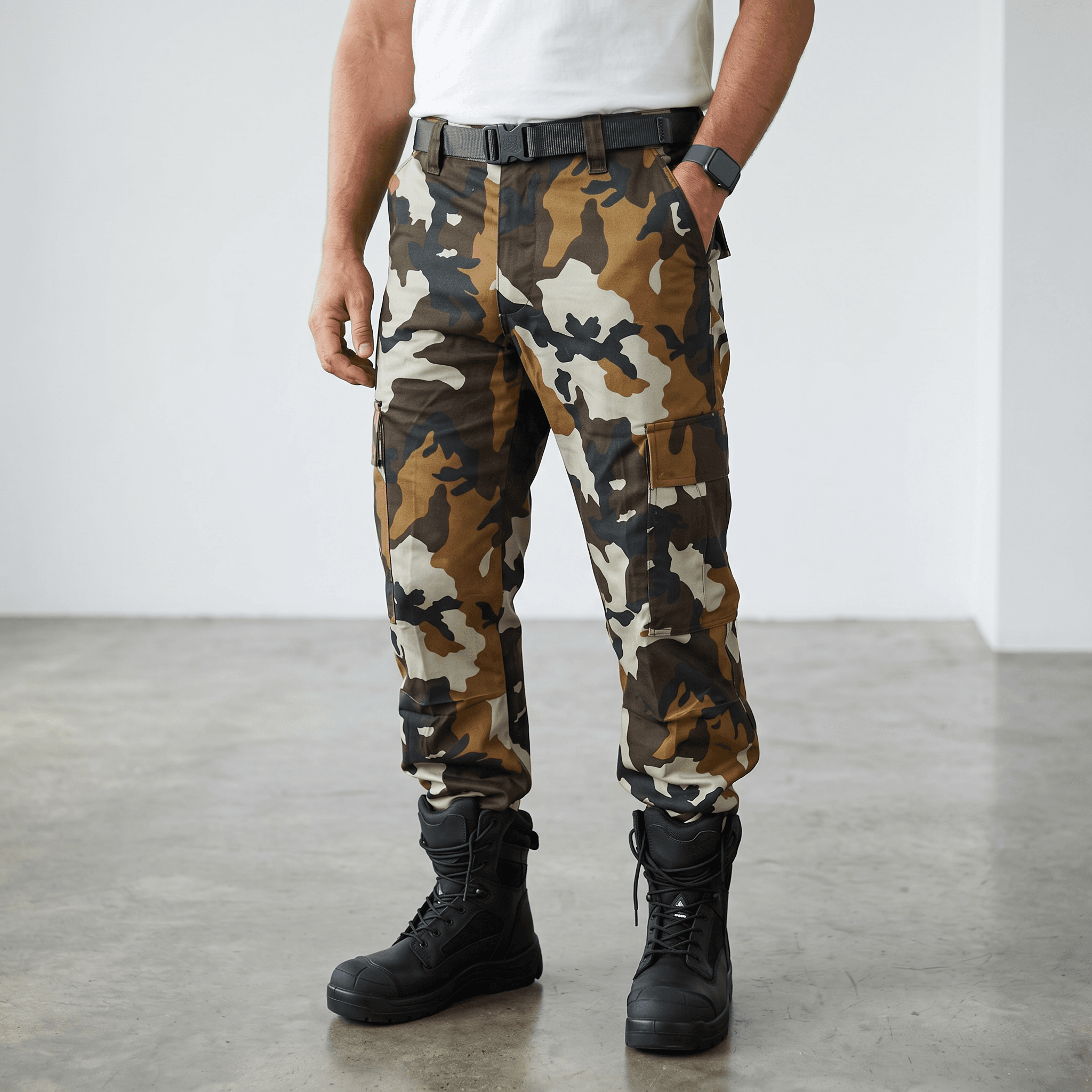 Pantalon cargo camouflage à couleurs variées – Image 3