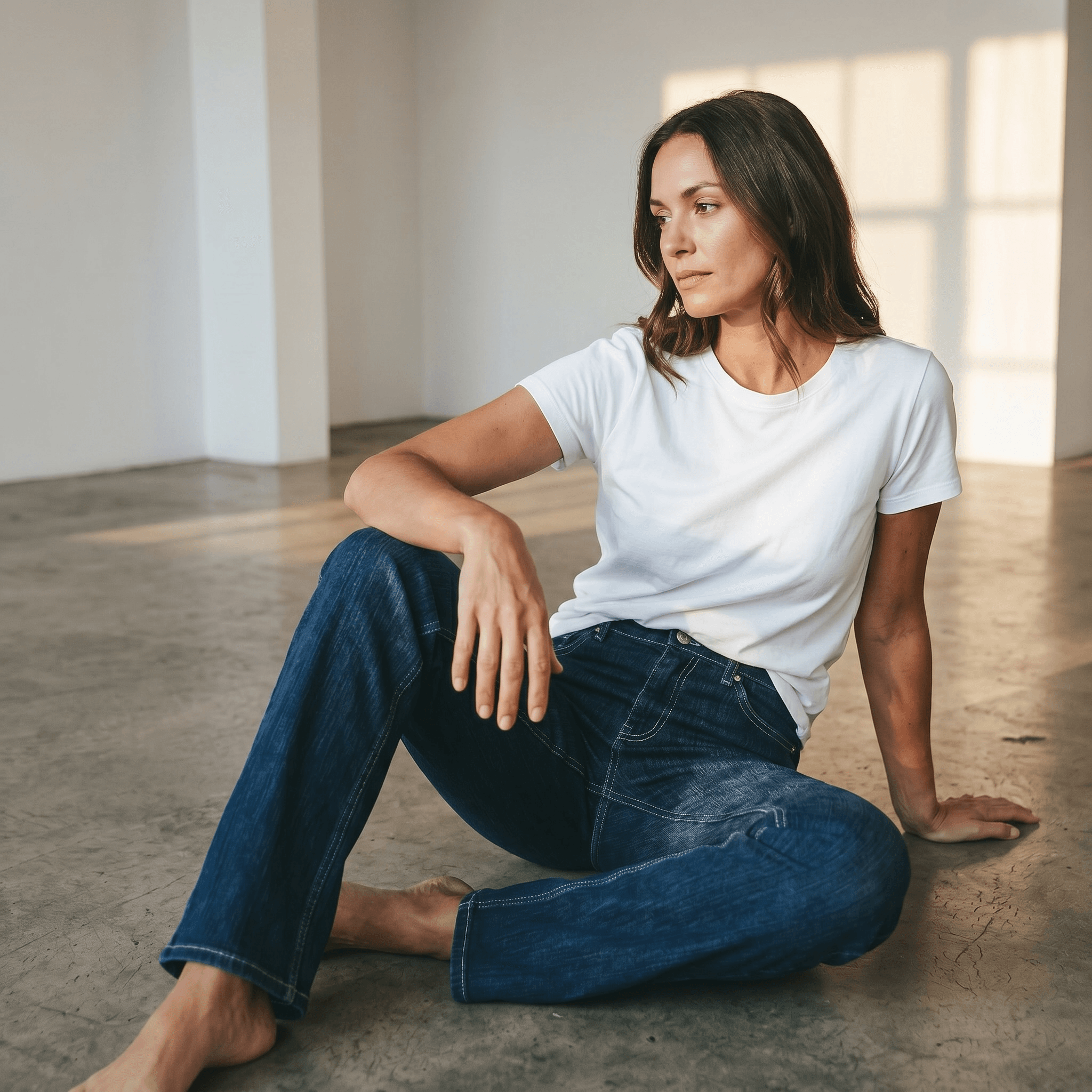 Jeans femme extensible taille régulière jambe droite 2/37.99$ – Image 4