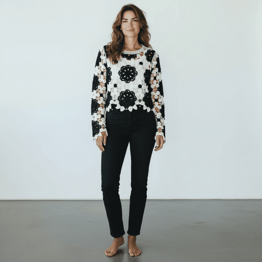 Chandail crochet à manches longues – Image 3