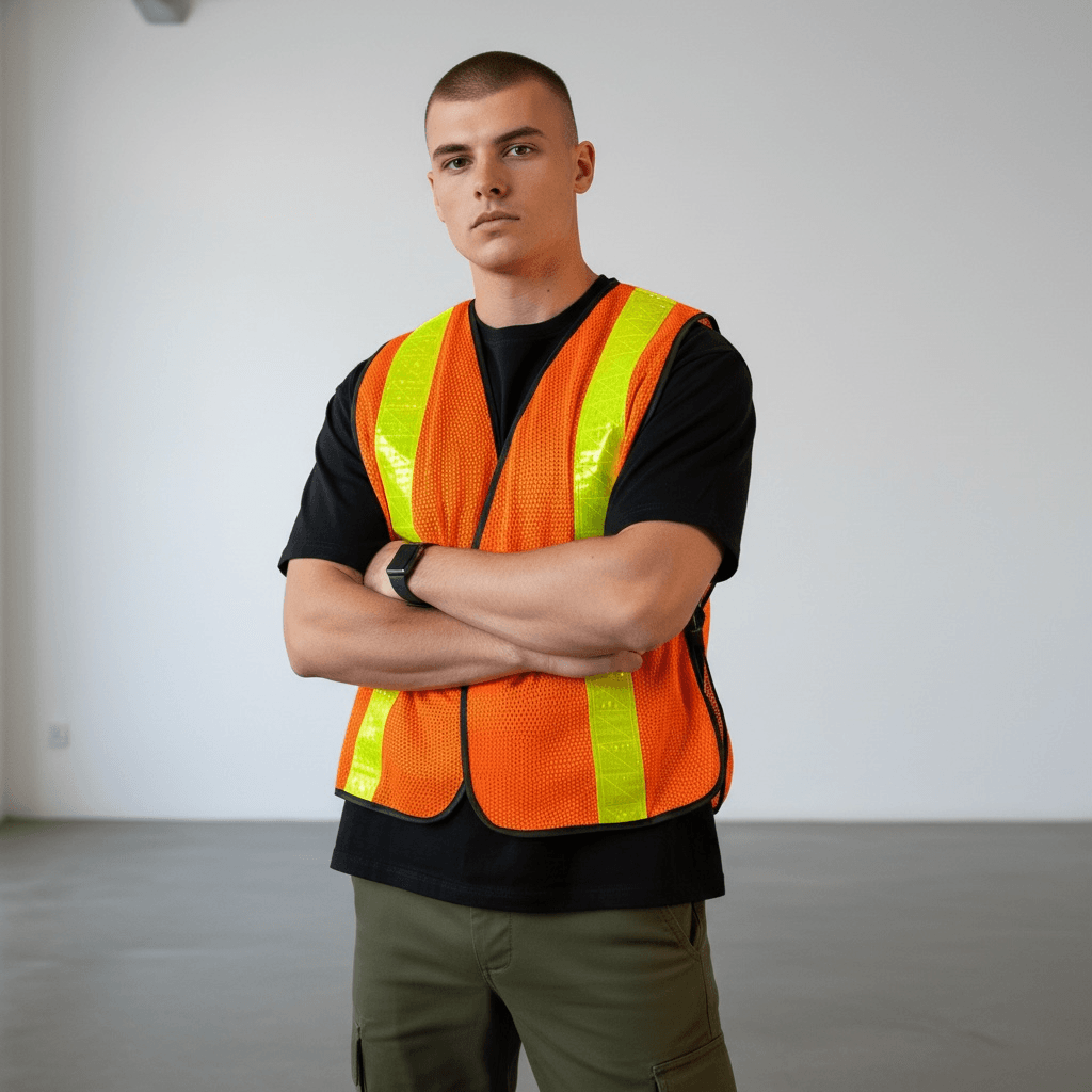 Veste de sécurité et signalisation standard orange