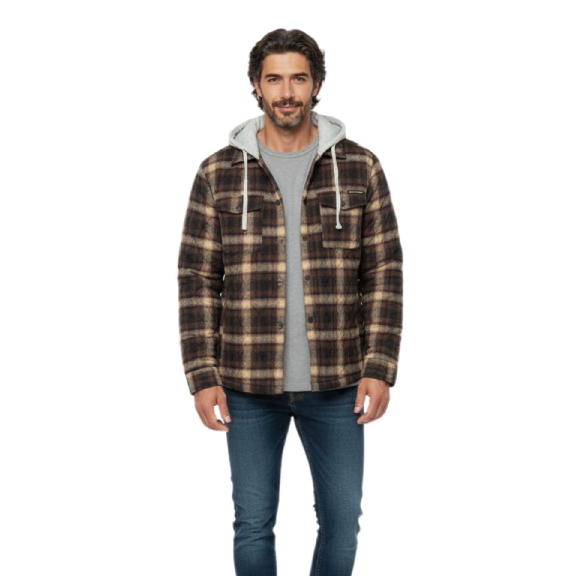 Chemise veste matelassée à capuchon – Image 4