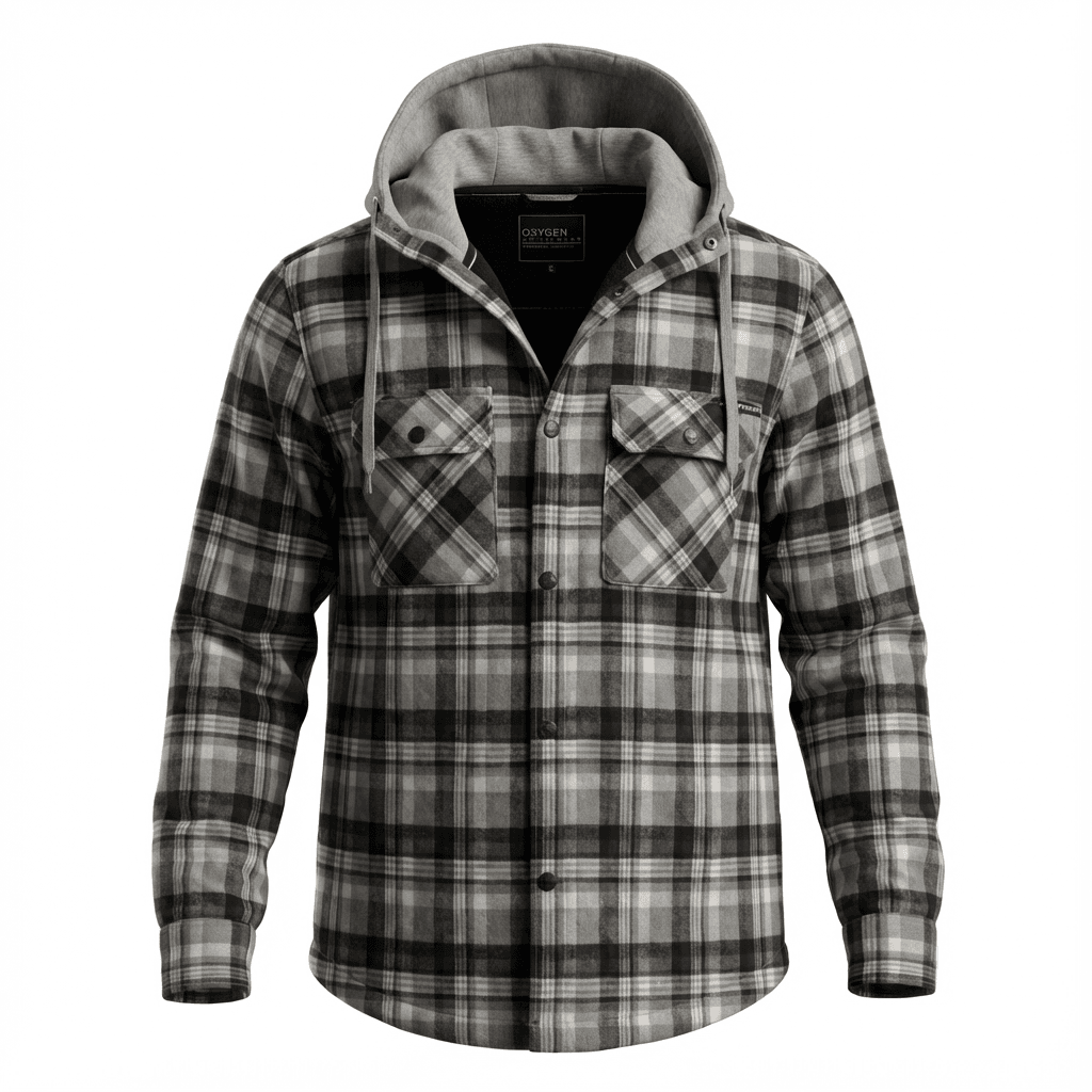 Chemise veste matelassée à capuchon – Image 6