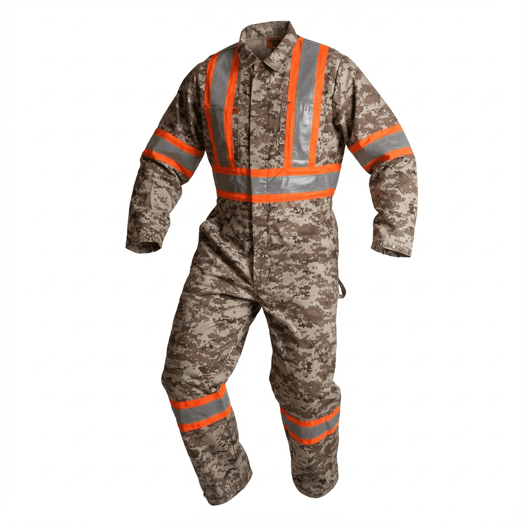 Couvre-tout camouflage désert avec bande orange – Image 4
