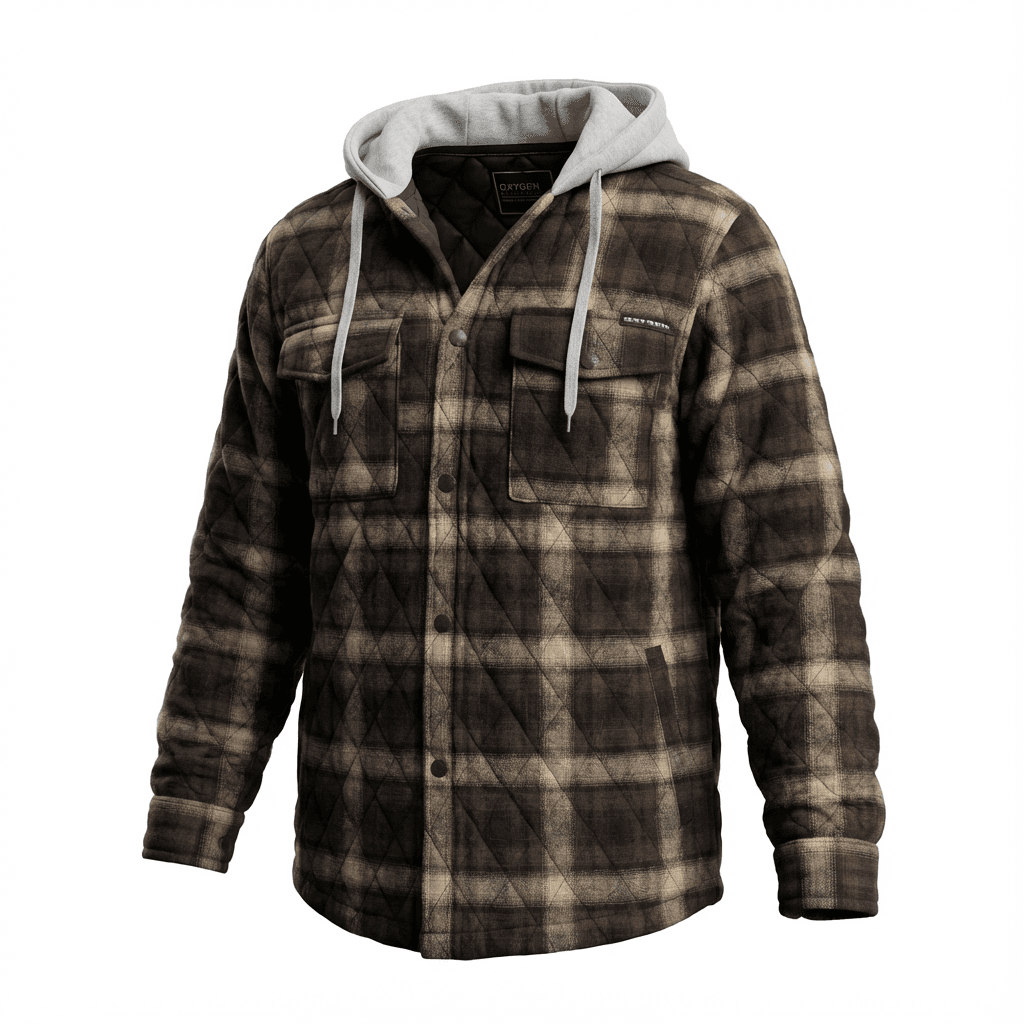 Chemise veste matelassée à capuchon – Image 8