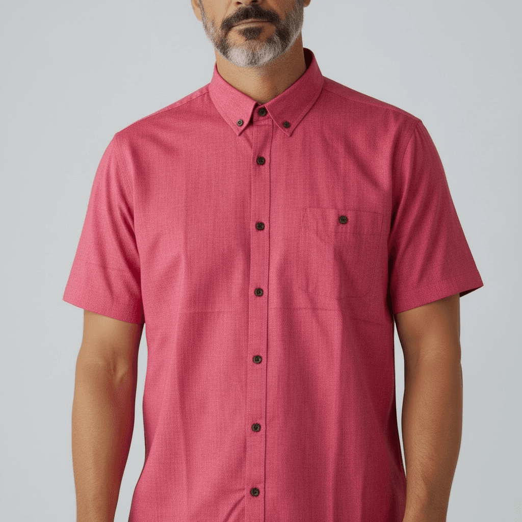 Chemise Homme Unie à Manches Courtes – Image 5