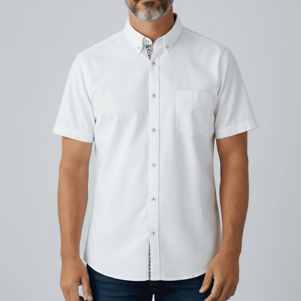 Chemise Homme Unie à Manches Courtes – Image 6