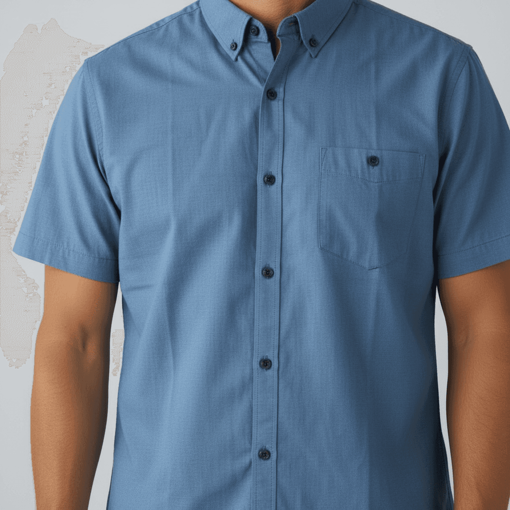 Chemise Homme Unie à Manches Courtes – Image 2