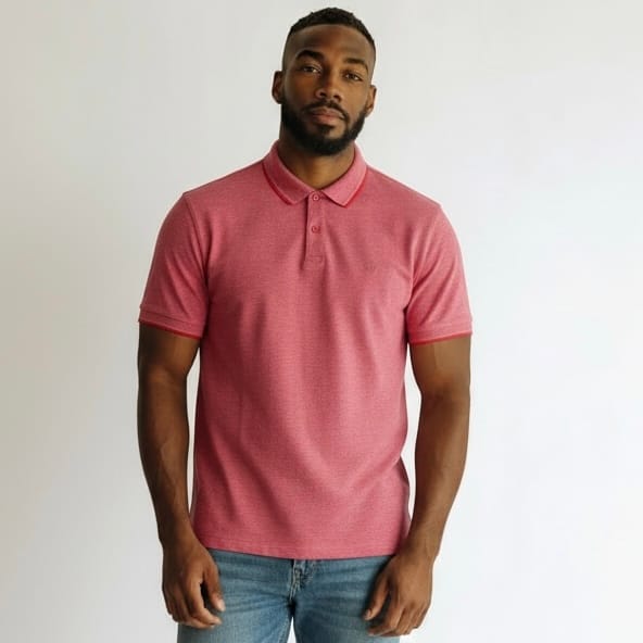 Polo texturé semi-ajusté à coupe moderne 2/35$