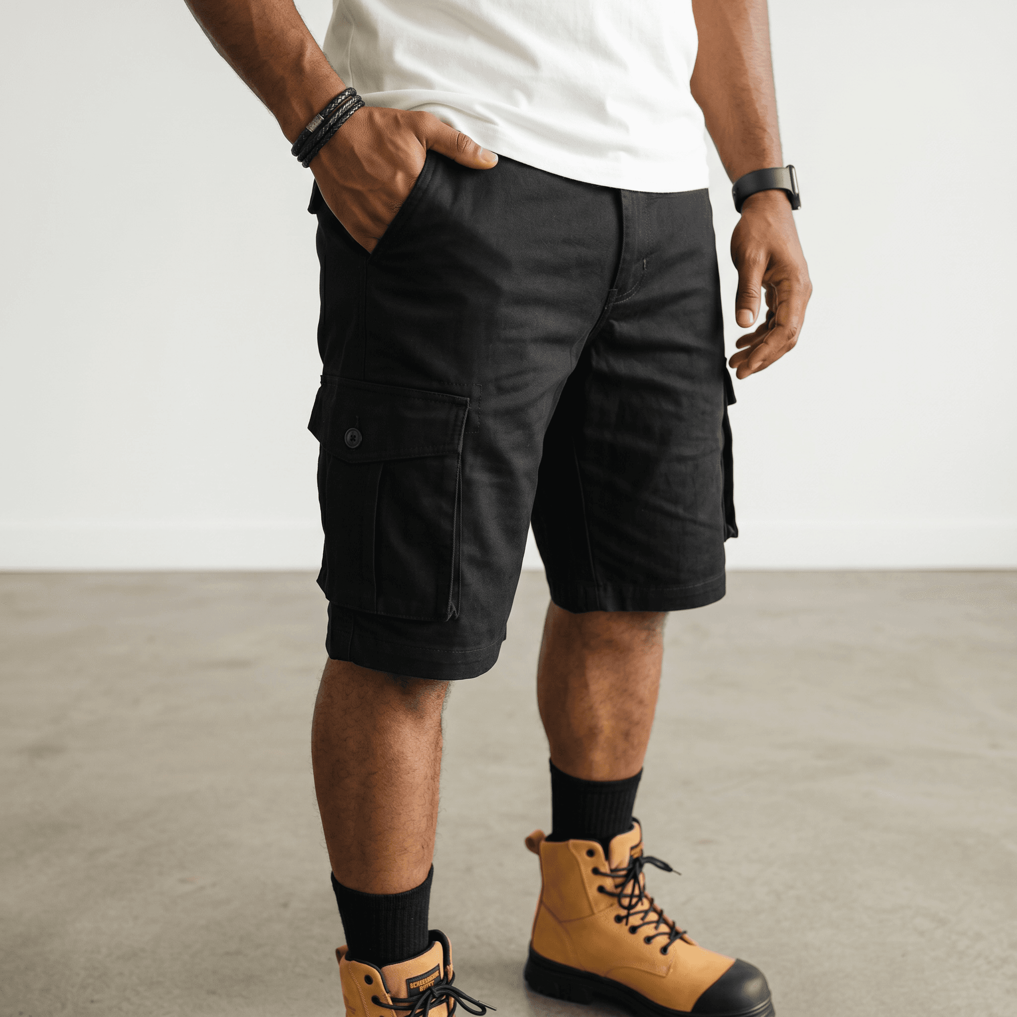 Bermudas de travail poches cargo EXTENSIBLE