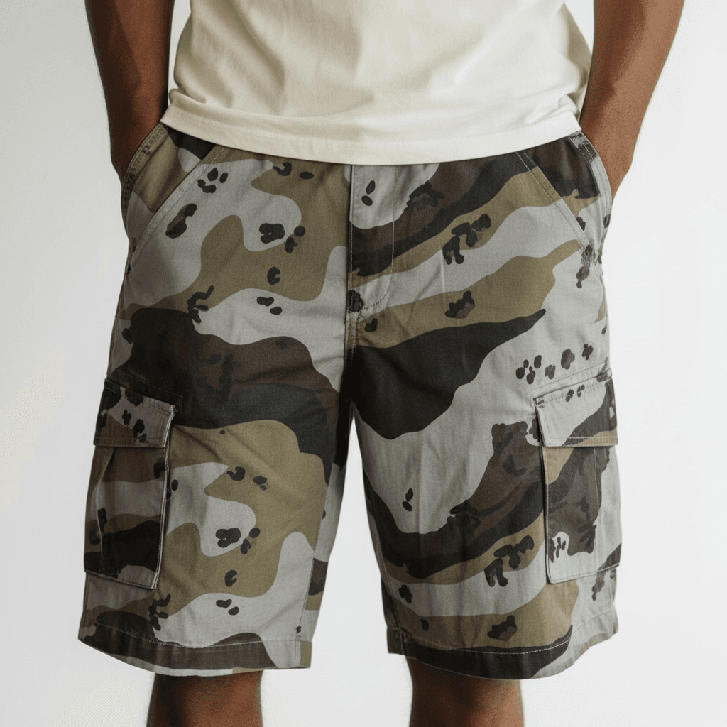 Bermudas De Travail Poche Cargo Camouflage 2 Bermudas De Travail Poche Cargo Camouflage – Image 2