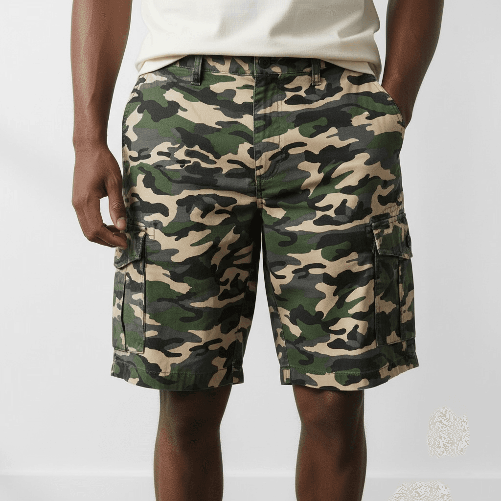 Bermudas De Travail Poche Cargo Camouflage 3 Bermudas De Travail Poche Cargo Camouflage – Image 3