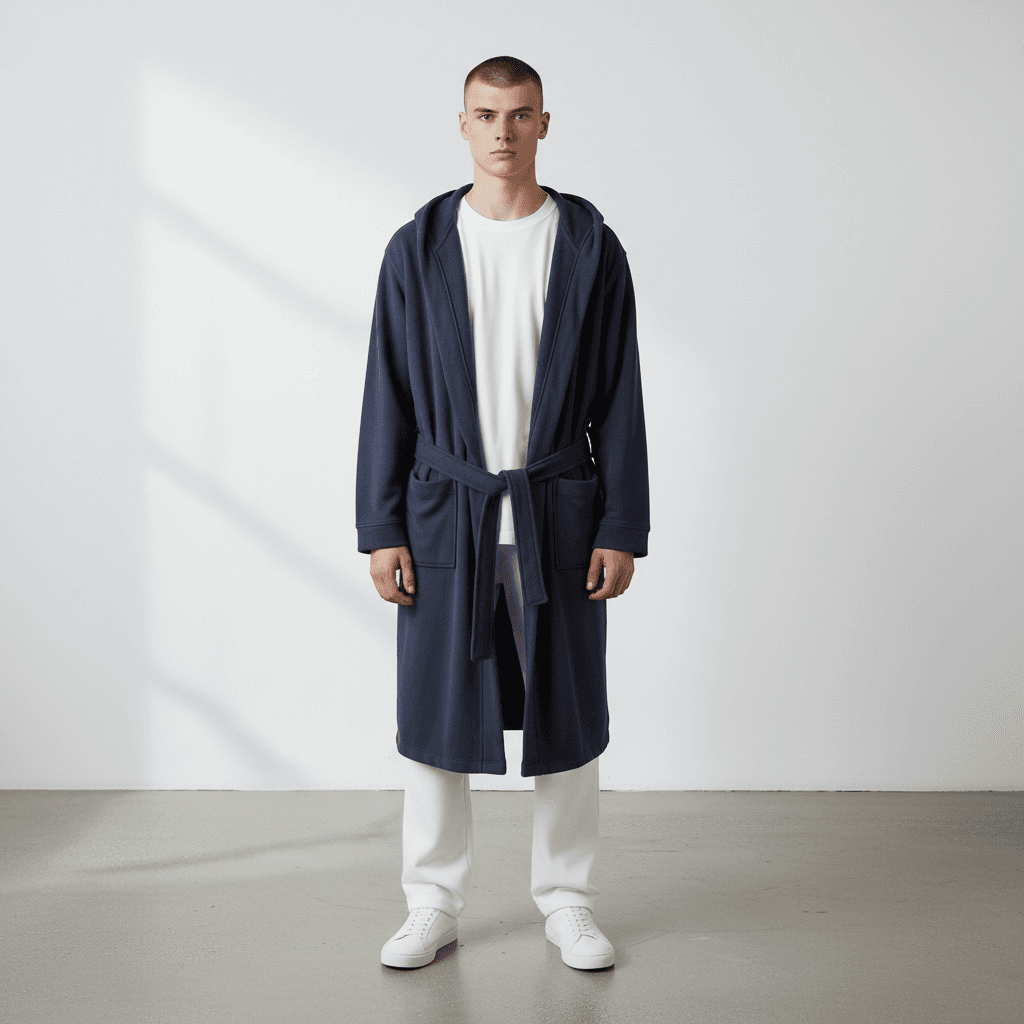 Peignoir Homme À Capuchon – Douceur Et Confort Absolu 3 Peignoir Homme À Capuchon – Douceur Et Confort Absolu – Image 3