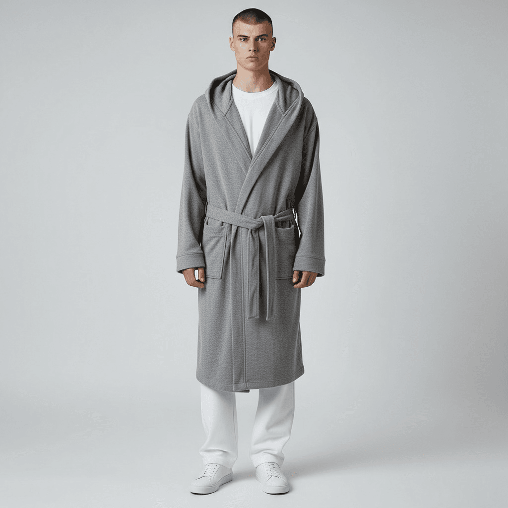 Peignoir Homme À Capuchon – Douceur Et Confort Absolu 2 Peignoir Homme À Capuchon – Douceur Et Confort Absolu – Image 2