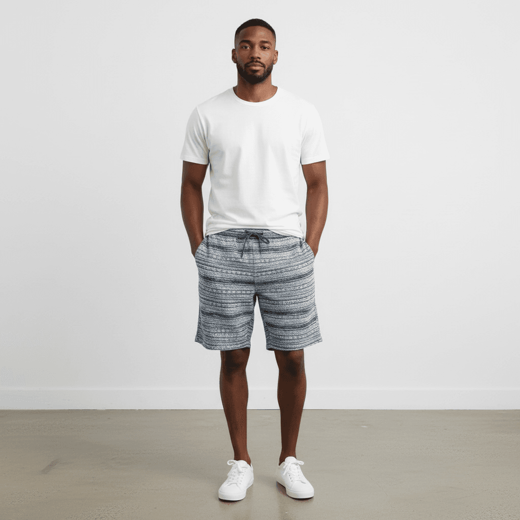 Bermuda en tricot texturé pour homme Groupe tricot – Image 2