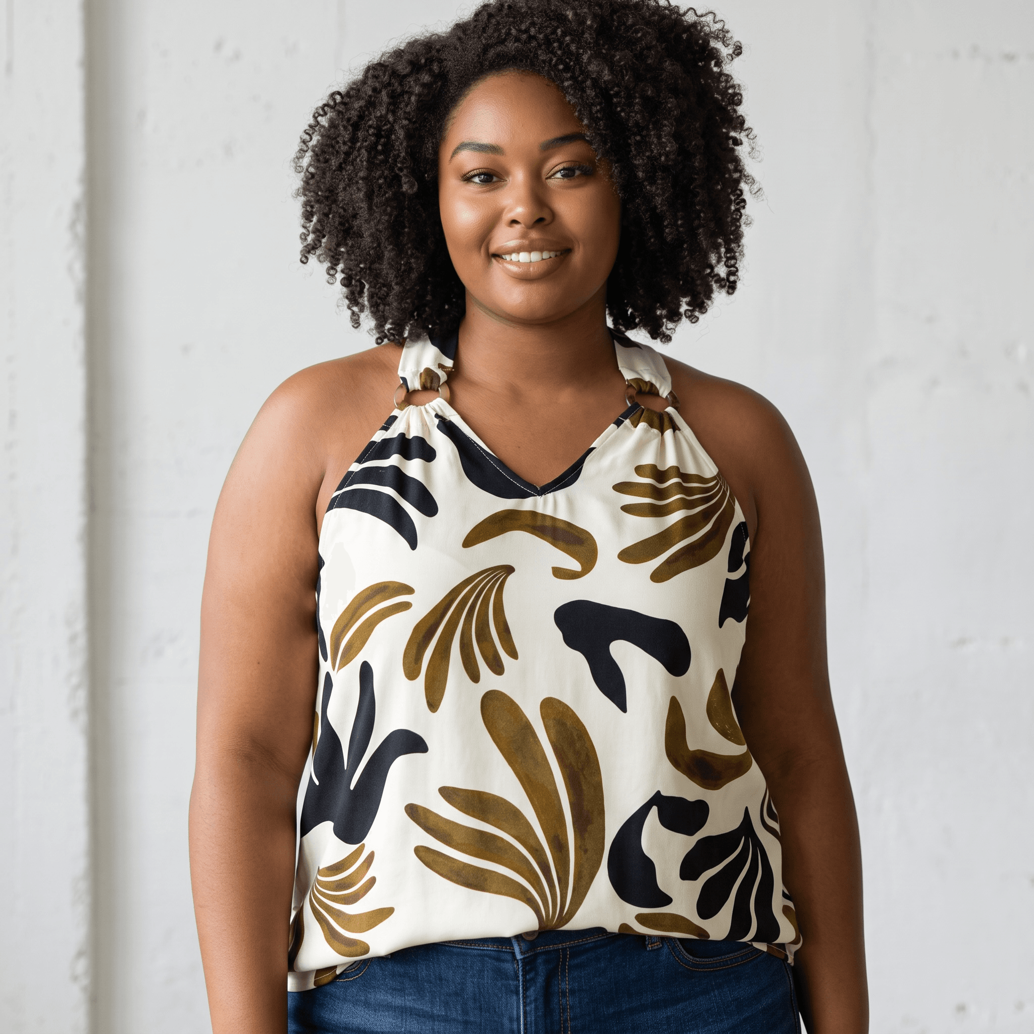 Camisole fluide à anneaux décoratifs