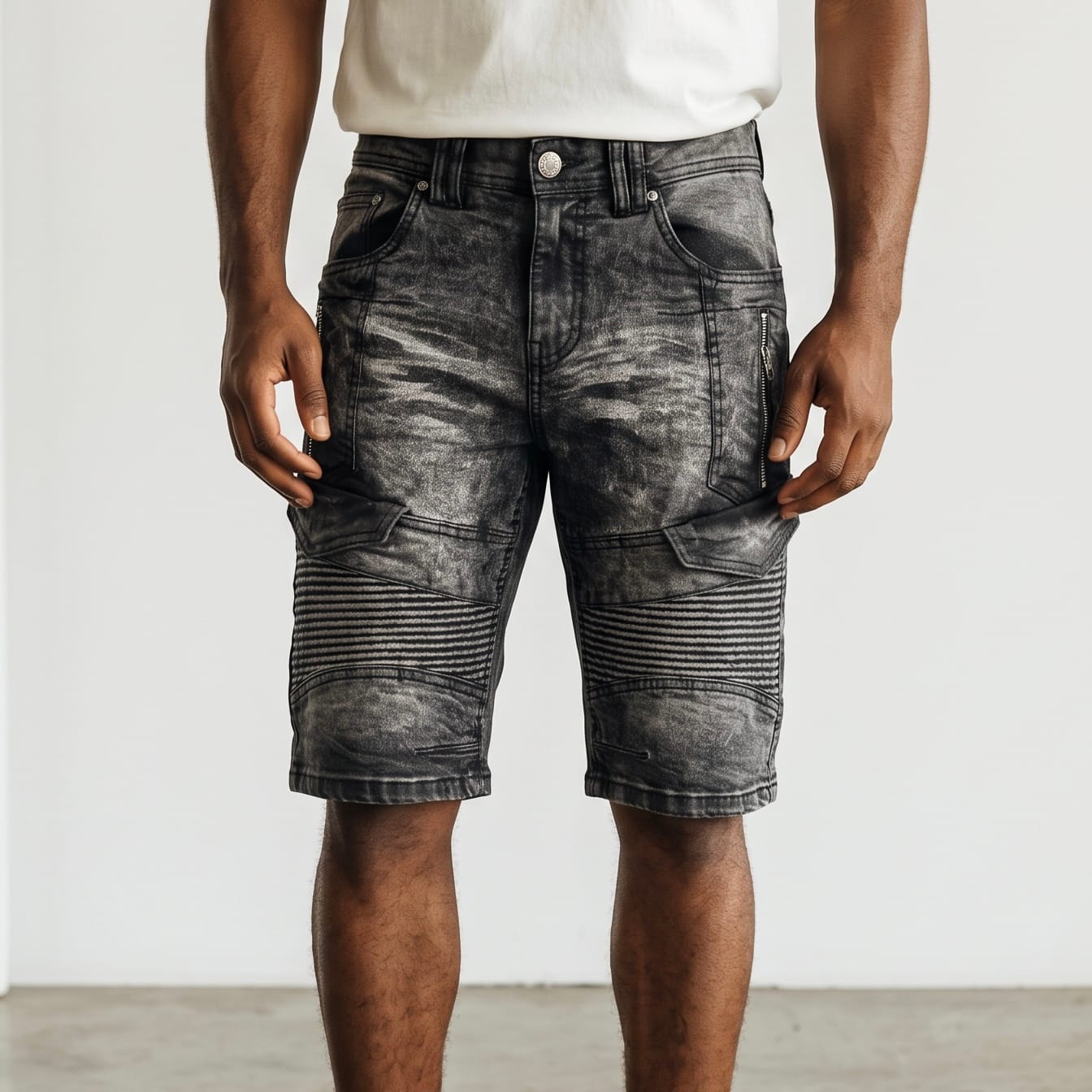 Bermuda biker à doubles poches pour homme