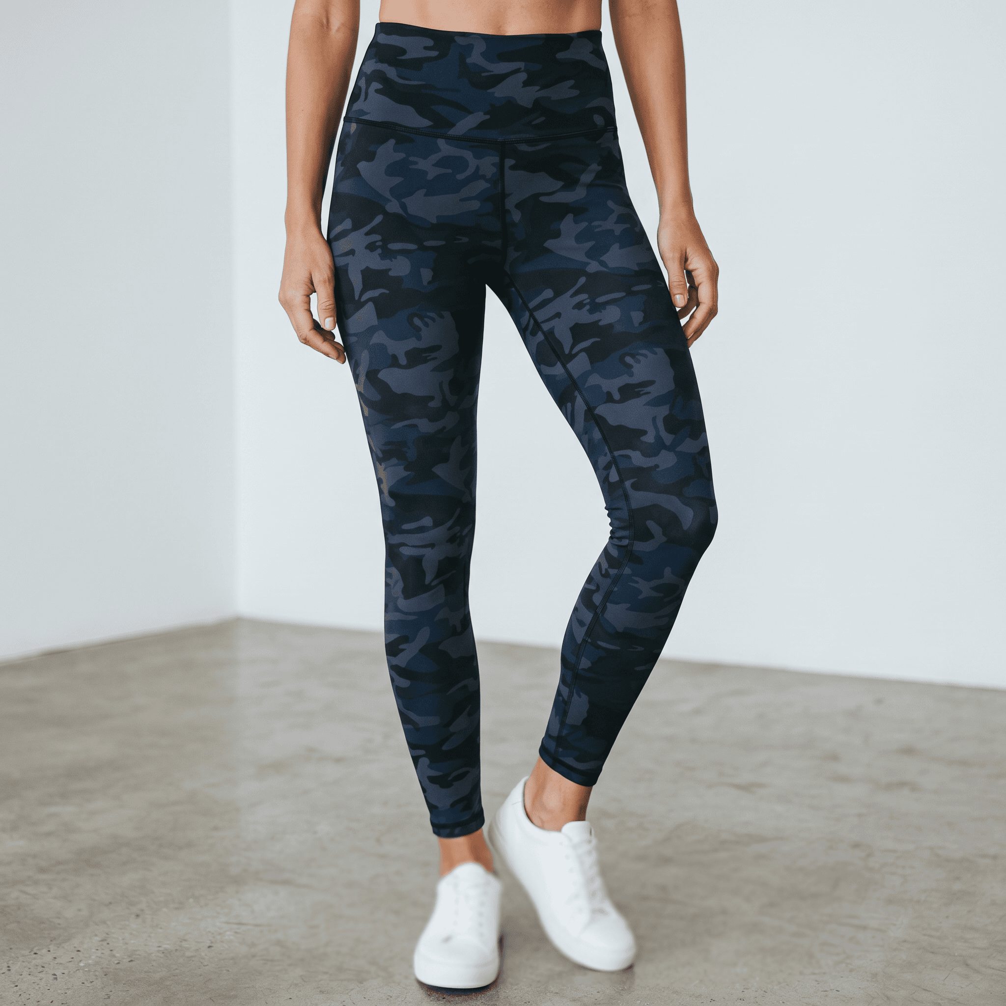 Legging Taille Haute Extensible Pour Femme 4 Leggings Camouflés Bleu Marine Pour Femme