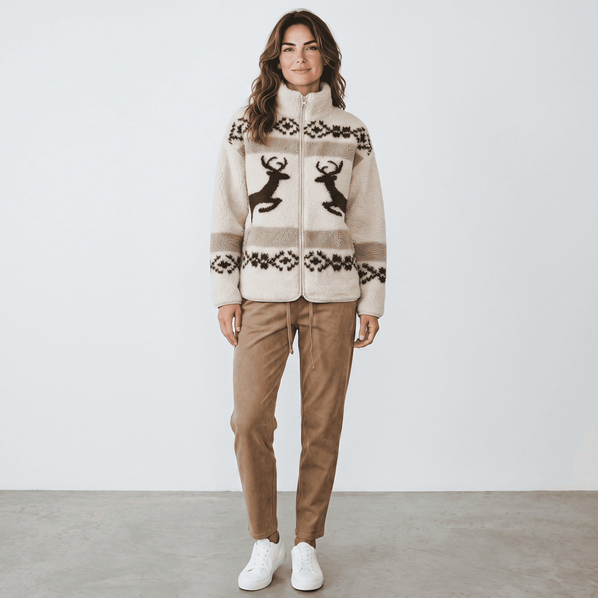 Veste Sherpa À Motifs De Chevreuil 3 Veste Sherpa À Motifs De Chevreuil – Image 3