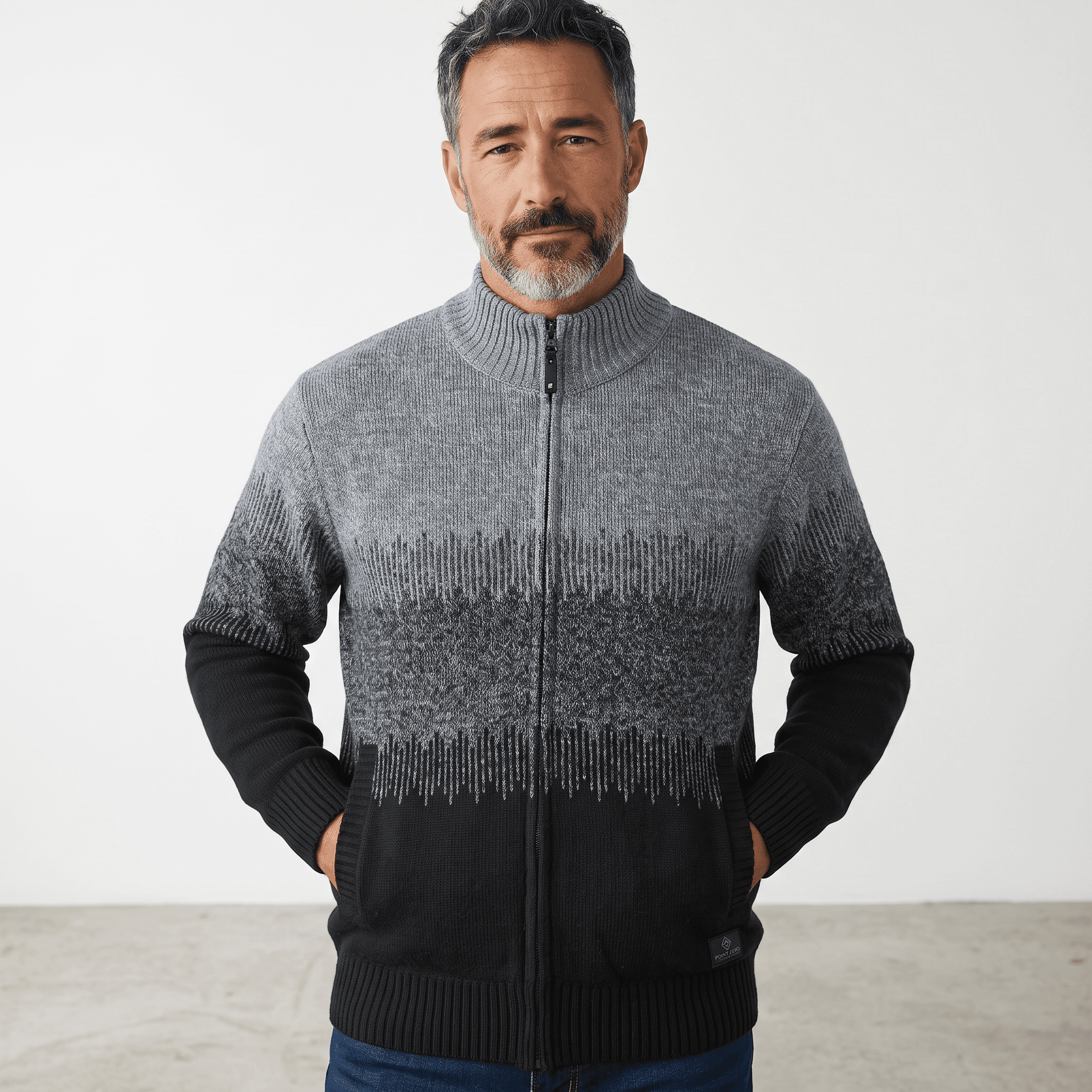 Veste en tricot dégradé