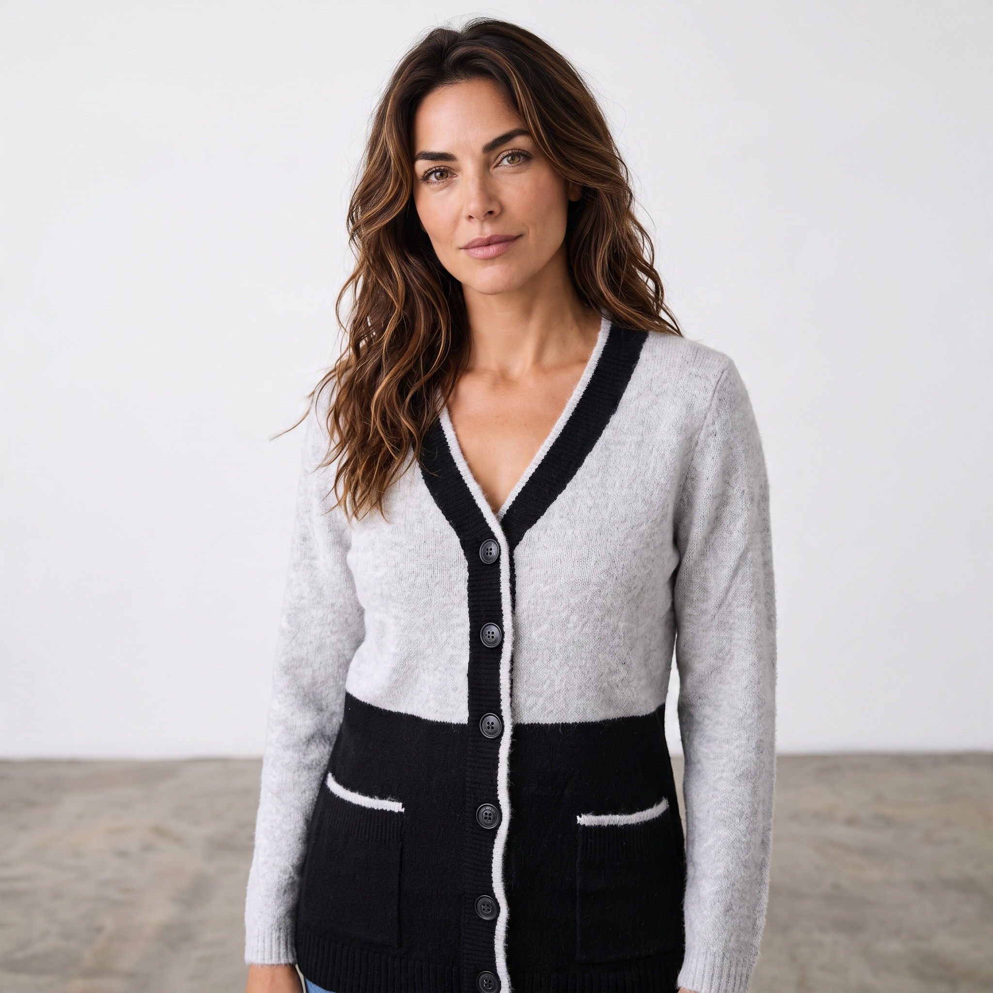 Cardigan en Tricot pour Femme à Boutons <strong><span style="color:#ad6a27;">BIENTÔT DISPONIBLE EN MAGASIN</span></strong>