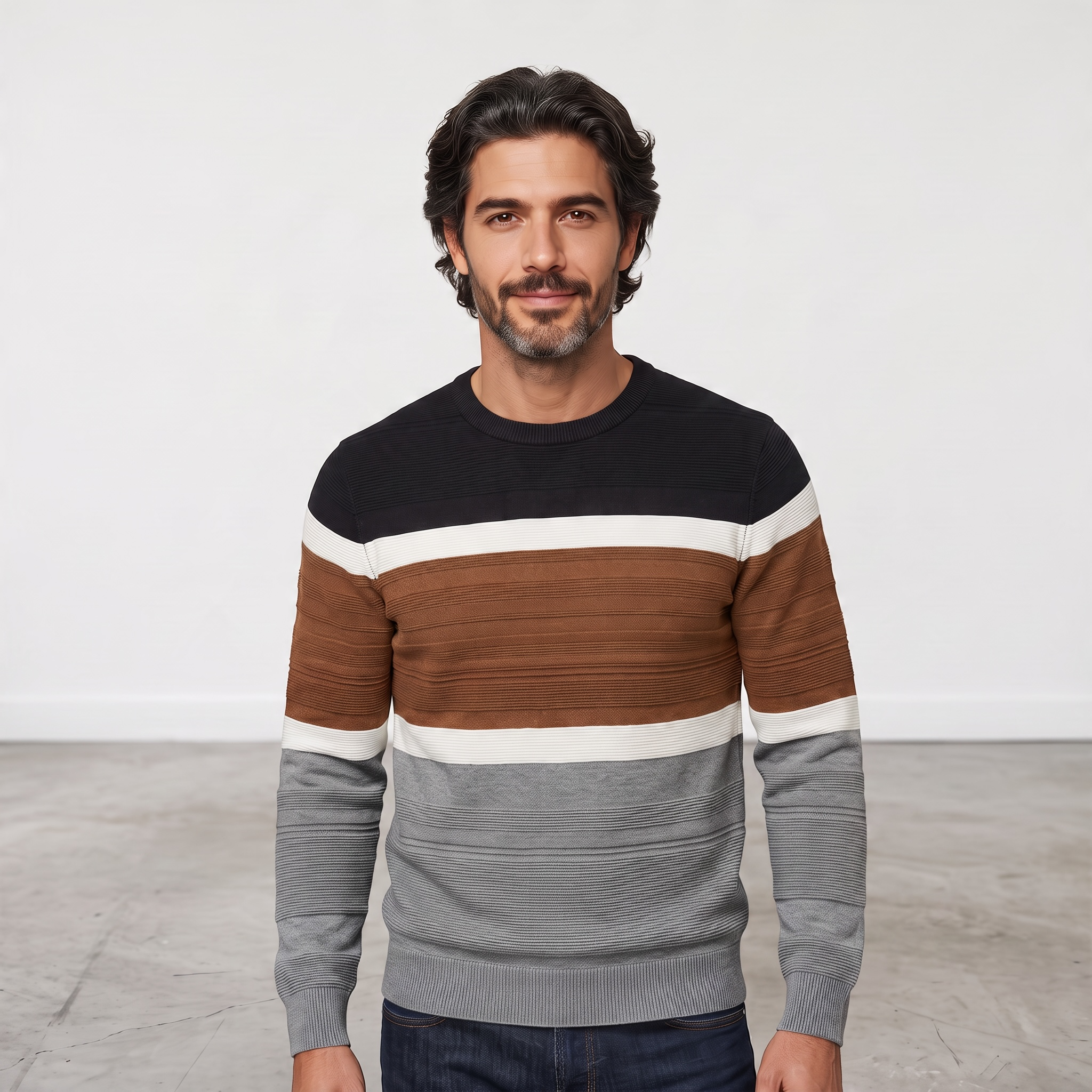 Chandail Homme À Col Rond Et Rayures Contrastées ≪Strong≫≪Span Style=&Quot;Color:#Ad6A27;&Quot;≫Bientôt Disponible En Magasin≪/Span≫≪/Strong≫ 1 Chandail Homme À Col Rond Et Rayures Contrastées ≪Strong≫≪Span Style=&Quot;Color:#Ad6A27;&Quot;≫Bientôt Disponible En Magasin≪/Span≫≪/Strong≫