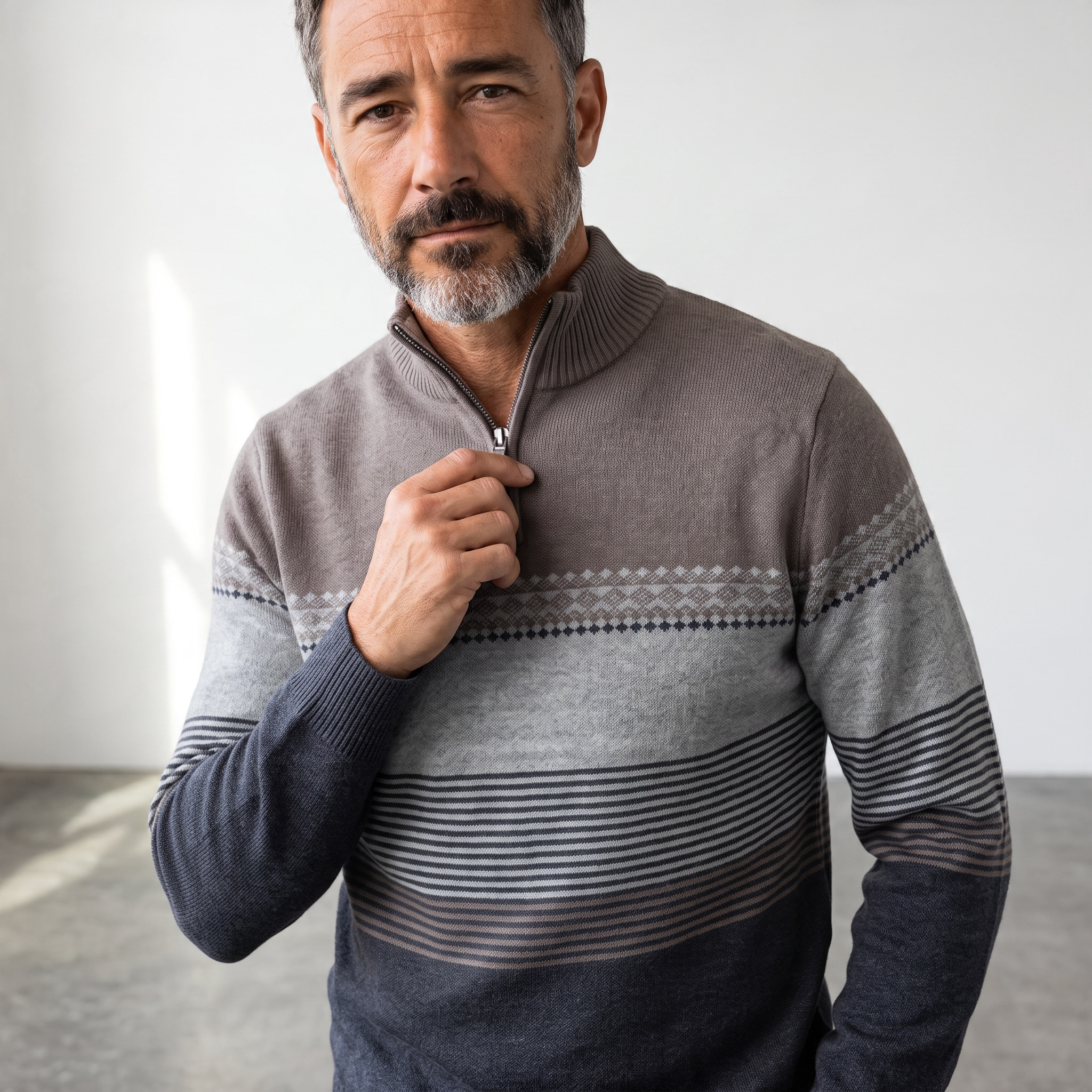 Chandail Pour Homme À Col Montant Zippé Et Motifs Rayés≪Strong≫≪Span Style=&Quot;Color:#Ad6A27;&Quot;≫Bientôt Disponible En Magasin≪/Span≫≪/Strong≫ 2 Chandail Pour Homme À Col Montant Zippé Et Motifs Rayés≪Strong≫≪Span Style=&Quot;Color:#Ad6A27;&Quot;≫Bientôt Disponible En Magasin≪/Span≫≪/Strong≫ – Image 2
