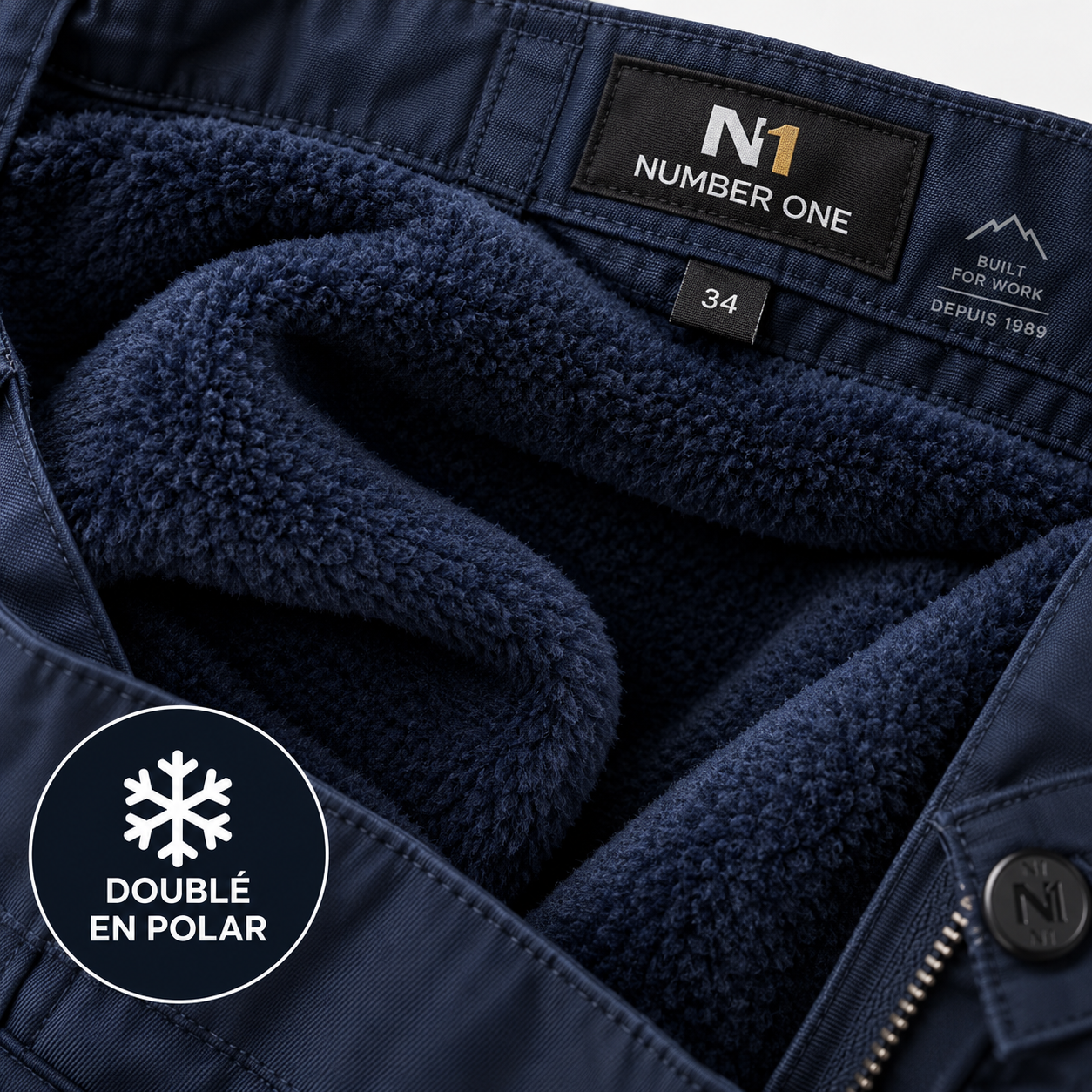 Pantalon De Travail Extensible Doublé Polar 3 Pantalon De Travail Extensible Doublé Polar – Image 3