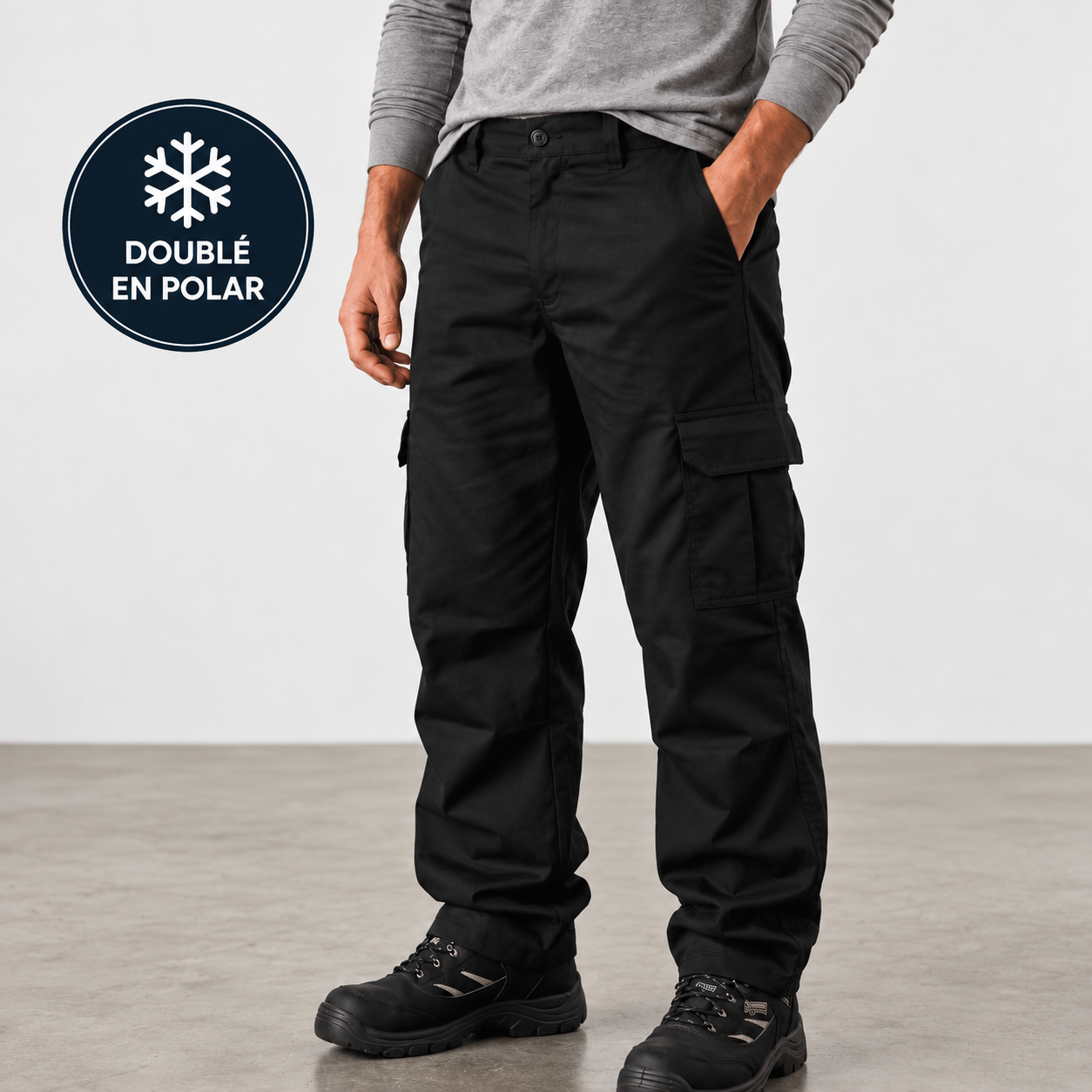 Pantalon de travail extensible doublé polar